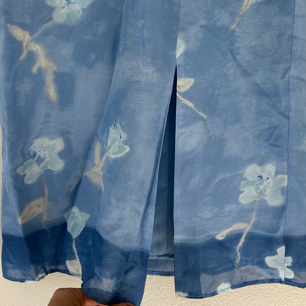 Sigrid Olson floral long maxi boho bohemian 90s Y2K festival fairy hippie slit 4 - Picture 6 of 11